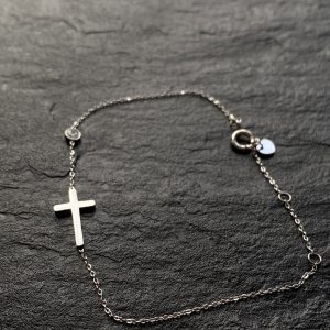 bracelet croix argent