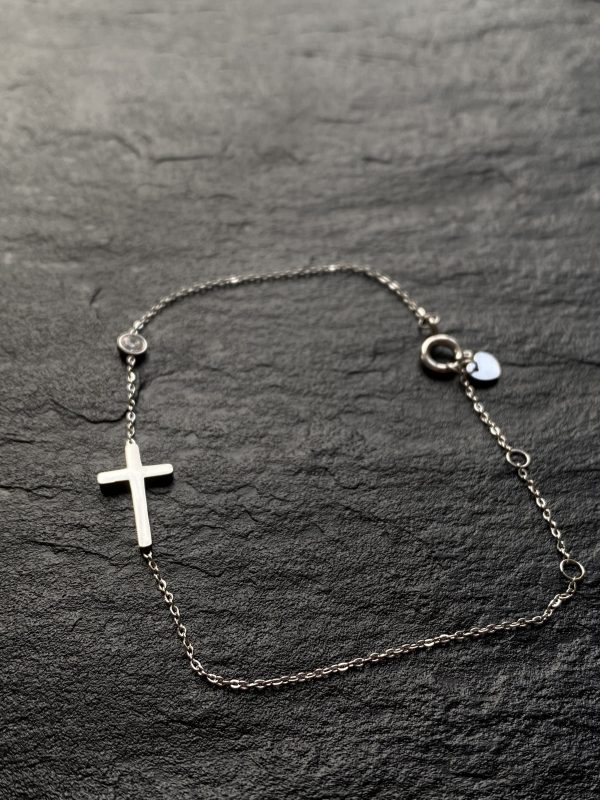 bracelet croix argent